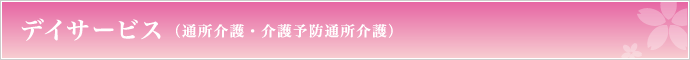 デイサービス（通所介護・介護予防通所介護）